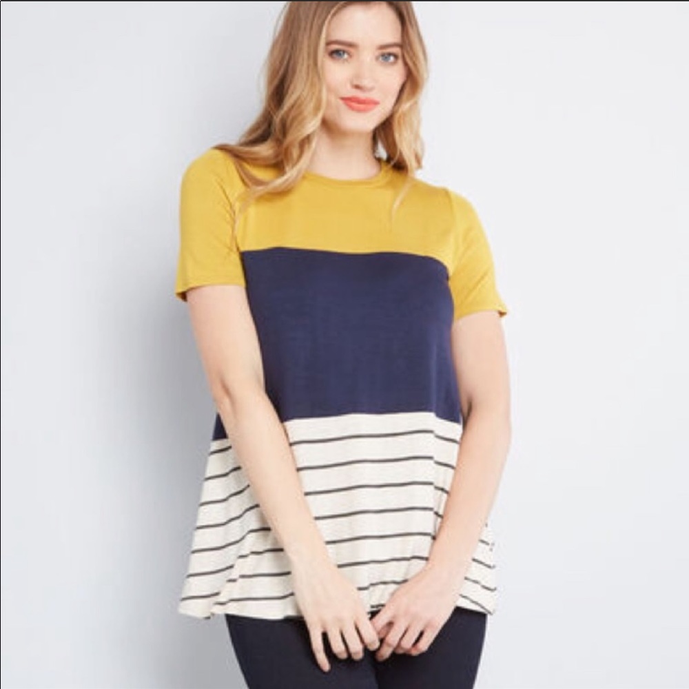 ModCloth Colorblock Knit Top - Size Small - Picture 3 of 9
